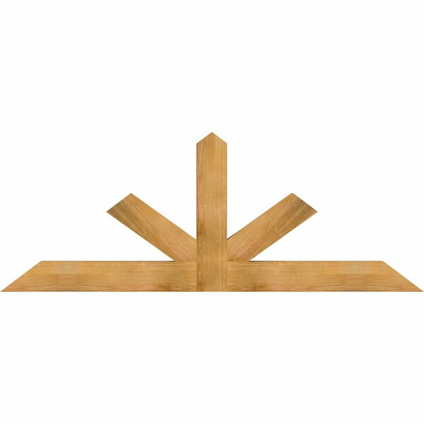 Ekena Millwork Saratoga Rough Sawn Timber Gable Bracket, Western Red Cedar, 84"W x 31"H x 4"D x 6"F, 9/12 Pitch GBW084X31X0406SAR00RWR - main